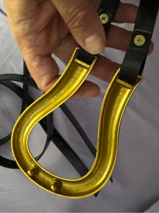 NEW Designer Inspired Brown & Black Double Strap Belts w/ Gold Accents - Picture 7 of 9